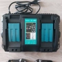 Комплект Двойно Бързо Зарядно DC18RD + 2 бр. Усилени Батерии 18V 5.5Ah (Съвместими с Makita LXT), снимка 2