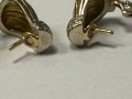 Дизайнерски Златни обеци с диаманти - 8.38 грама - 0.44ct, снимка 3