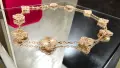 Van Cleef & Arpels VCA 10 Motifs Rose Gold Clear Vintage Alhambra Clover Дамско Колие, снимка 4