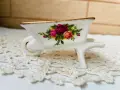 ROYAL ALBERT малка порцеланова количка от Англия с декор рози, снимка 2