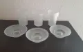 Стъклени чашки и сапунерки за баня, снимка 1