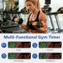 Нов LED фитнес таймер с магнит, HIIT Tabata хронометър, Type-C, 5 яркости за бокс и тренировки, снимка 3