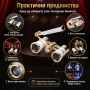 Бял театрален бинокъл с дръжка 3×25 за театър опера концерти подарък увеличение 3X луксозен, снимка 4