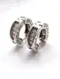 Сребърни обеци BVLGARI с Циркони, снимка 1
