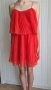 Къса червена солей рокличка Zara, XS, снимка 5
