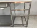 Работна кухненска маса от нераждавейка с гранит и мивка, снимка 9
