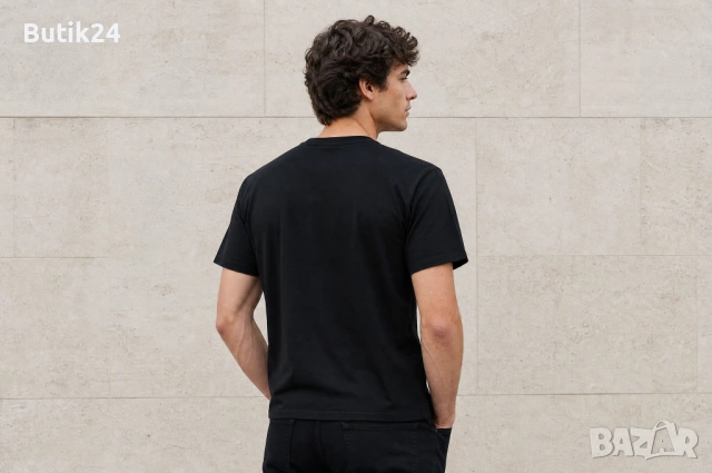 Мъжка тениска Celine Paris — черна с готически шрифт лого „Celine", regular fit, снимка 2 - Тениски - 54918979