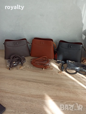 Hermes Нова Кожена Дамска Чанта Ерме Различни Цветове 