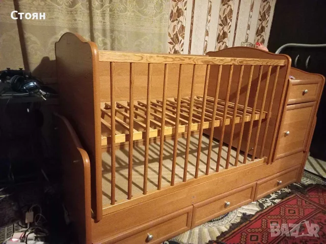 Бебешка кошара, бебешко легло с механизъм за люлеене, снимка 2 - Кошарки - 55509817