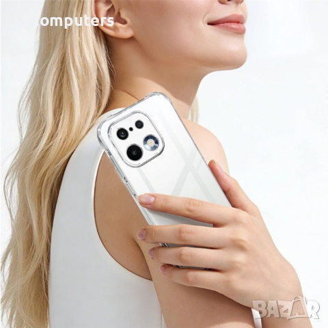 IMAK Прозрачен Калъф за Realme 16 Pro 5G - TPU, Airbag, Отвор за ремък, Прозрачен, снимка 4 - Калъфи, кейсове - 54181352