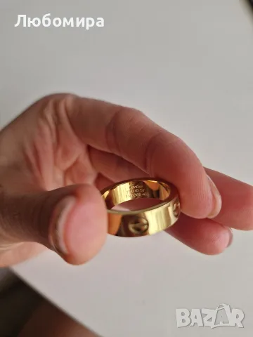 Мъжки пръстен Cartier Love, снимка 2 - Пръстени - 55420638