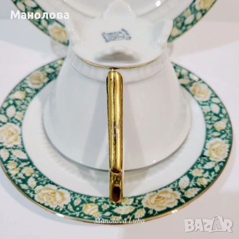 Троен комплект, порцеланова чаша за чай Schumann Bavaria., снимка 8 - Други ценни предмети - 54011890