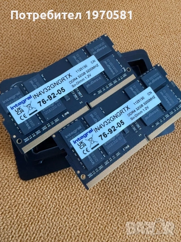 Integral 64GB (2x 32GB) DDR4 RAM 3200MHz SODIMM Laptop Notebook MacBook Memory Module Kit, снимка 2 - RAM памет - 55068230