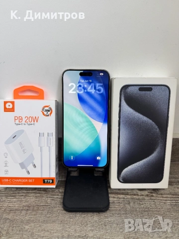 iPhone 15 Pro Max 256/100% battery 🔋 , снимка 2 - Apple iPhone - 54938971