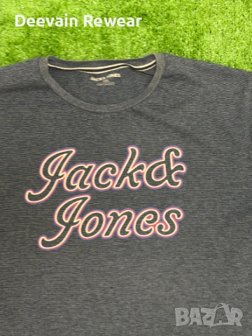 Jack & Jones | Casual | Мъжка тениска | Размер: XXL | Синя | Употребявана (с дефект), снимка 4 - Тениски - 54744469