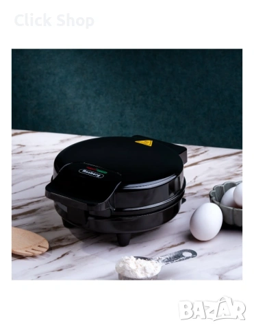Гофретник за Bubble Waffle Rosberg R51442H 1000W, Черен, снимка 7 - Гофретници - 54824627