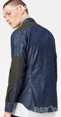 G-Star Raw 3301 PM M size Мъжка риза с дълъг ръкав, снимка 5 - Ризи - 54449784
