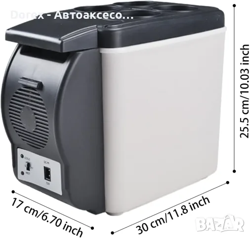Електрическо хладилно барче 6L 12V с охлаждане и затопляне, снимка 2 - Аксесоари и консумативи - 55532889