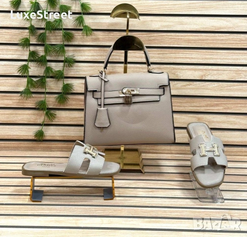 Hermes 🤍Дамски Чехли , снимка 16 - Чехли - 54632573