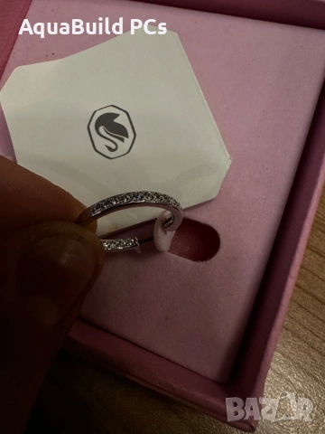 1 сребърна обица SWAROVSKI, снимка 4 - Колиета, медальони, синджири - 54569283
