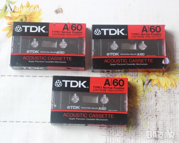 3 касети TDK A-60 Cassette Tape
