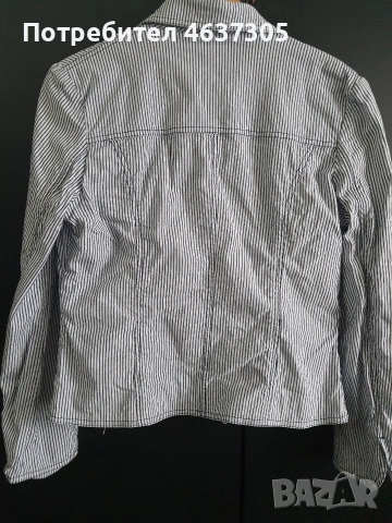 лятно сако на бели и сини ивици, снимка 2 - Сака - 54061066