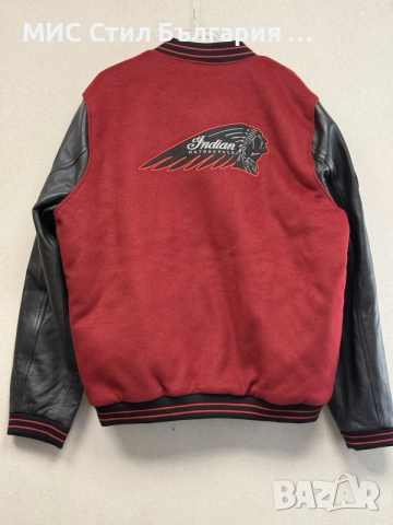 Яке BOMBER INDIAN 125th Varsity Jacket Red, снимка 2 - Якета - 55360959