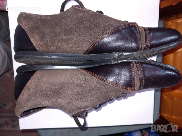Мъжки спортни обувки от естествена кожа и велур, снимка 2 - Спортни обувки - 53985980