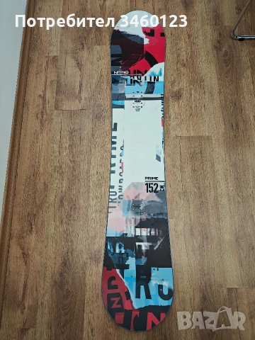 Сноуборд дъска Nitro Prime 152cm + Сноуборд автомати Nitro Rambler (M), снимка 3 - Зимни спортове - 54490867