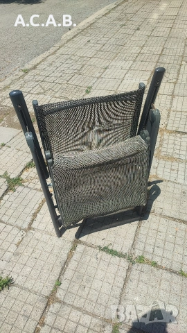 Регулируем стол-шезлонг vidaXL, алуминий и textilene, сив, 8.85 Kg, снимка 3 - Градински мебели, декорация  - 55066458