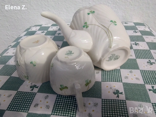 Комплект от 3 части Belleek Ирландия, снимка 8 - Сервизи - 55247797