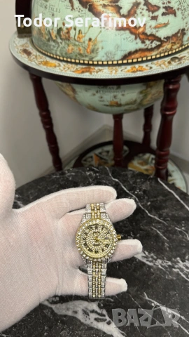 Мъжки часовник Rolex Datejust Iced Out Two-Tone Gold, снимка 2 - Луксозни - 55272447