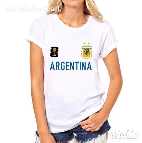 Дамска тениска на Аржентина за World Cup 2026!Фен тениска ARGENTINA за Свтовното първенство 2026!, снимка 3 - Фен артикули - 54902491