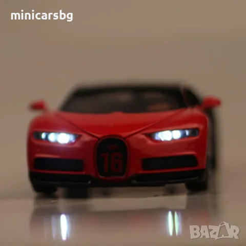 Метални колички: Bugatti Chiron, снимка 6 - Колекции - 55414438