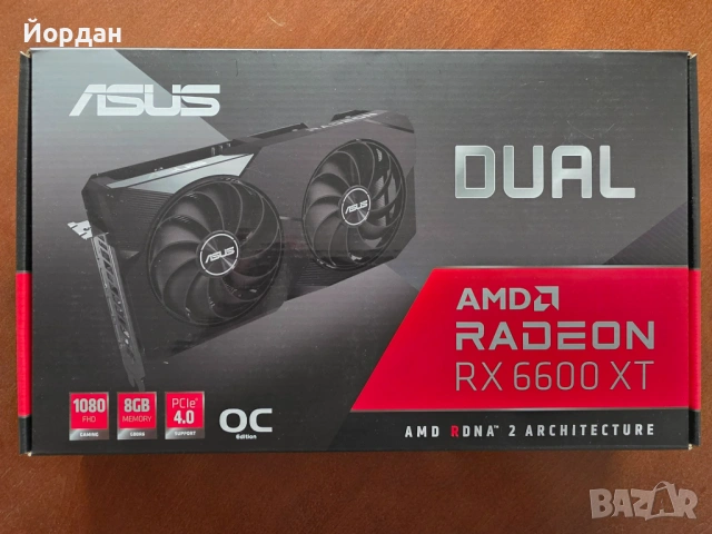  ASUS RX 6600 XT DUAL OC Edition 8 GB GDDR 6, снимка 3 - Видеокарти - 54599563