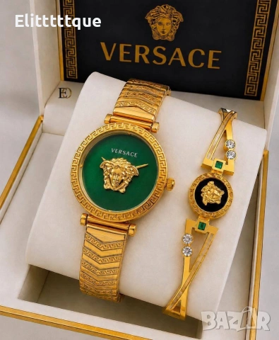 дамски комплект часовник и гривна Versace , снимка 4 - Луксозни - 54994291