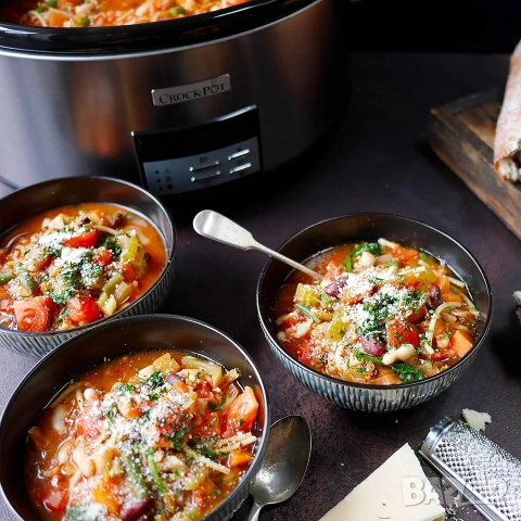 Crock-Pot CSC063X-01 Уред за бавно готвене , 7.5 л Digital, Керамичен съд, Стъклен капак, Inox, снимка 7 - Мултикукъри - 54133709