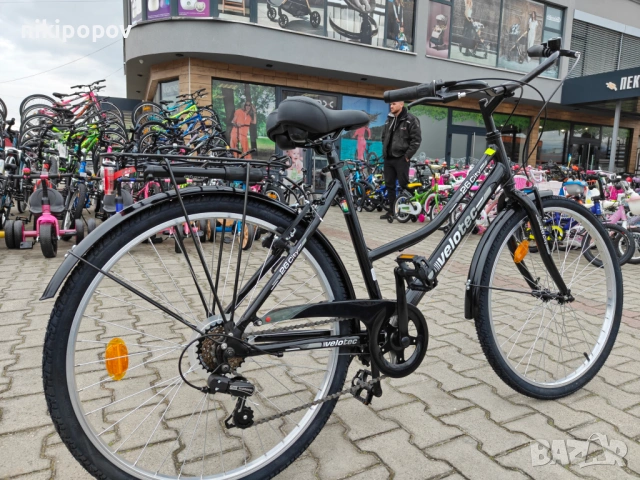PA Алуминиев велосипед 26" Velotec CITY черен, снимка 11 - Велосипеди - 54398488