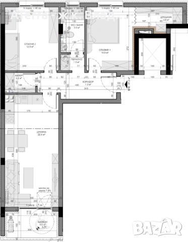 ПРОДАВА ТРИСТАЕН АПАРТАМЕНТ кв. Владиславово, гр. Варна, снимка 6 - Апартаменти - 54681266