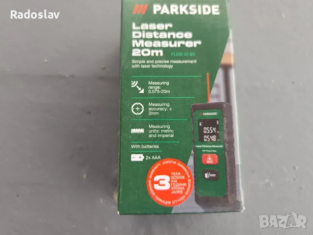 Чисто нови лазерни ролетки Parkside , снимка 2 - Измервателни инструменти - 55409113