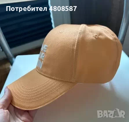 Оранжева шапка с козирка ISDIN, снимка 3 - Шапки - 54323007