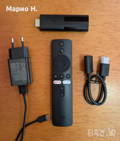 Xiaomi Mi TV Stick, Android, мултимедиен плейър, като нов, снимка 3 - Плейъри, домашно кино, прожектори - 54440548