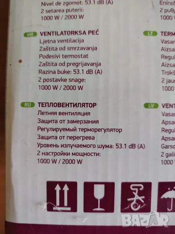 Нова  вентилаторна печка TESY HL-202H (2000W) – в кутия.Цена: 10евро. , снимка 5 - Отоплителни печки - 55517782