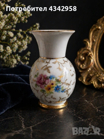 Винтидж порцеланова мини вазичка Weissenstadt Bavaria D&R W.(1928-1933г.)