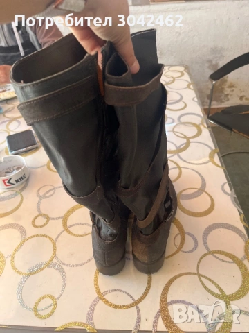 Ботуши Geox велур кафяви, снимка 4 - Дамски ботуши - 54317828