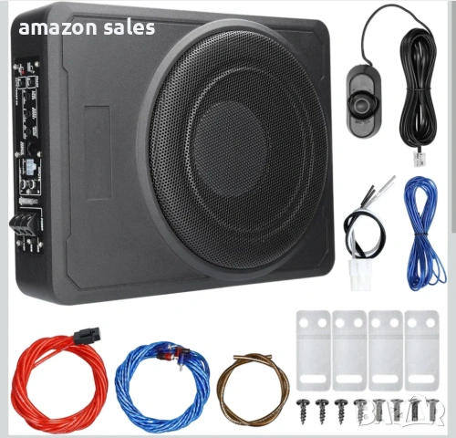 10-инчов автомобилен субуфер 600W с вграден усилвател 12V за бус,камион,кемпер,RV Марка:Mulcort нов 