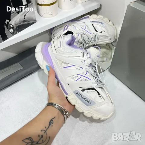 Balenciaga Track – White/Purple , снимка 2 - Маратонки - 54305823