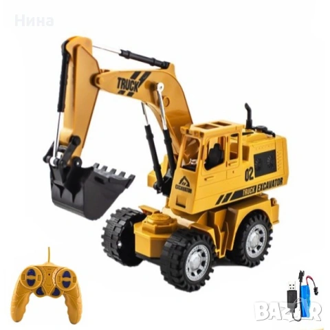 Радиоуправляем багер със зареждаща се батерия, мащаб 1:24