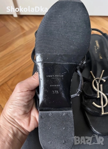 Оригинални сандали Saint Laurent 37 размер , снимка 6 - Сандали - 54690200