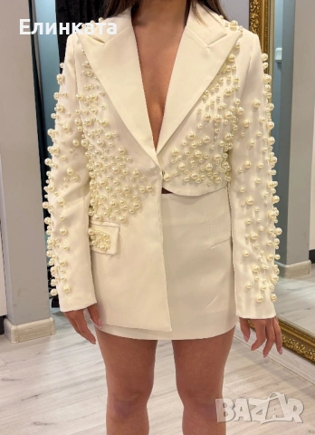 Бял сет с перли, снимка 2 - Комплекти - 54267199